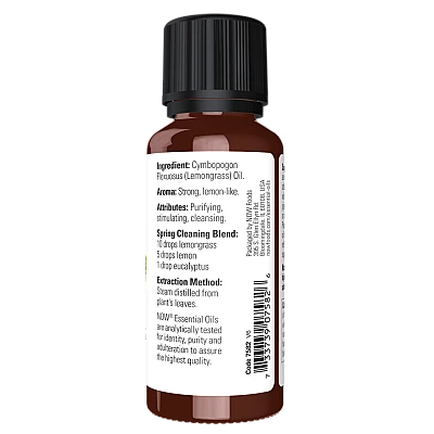 שמן אתרי עשב לימון (למון גראס) 30 מ”ל - מבית NOW FOODS