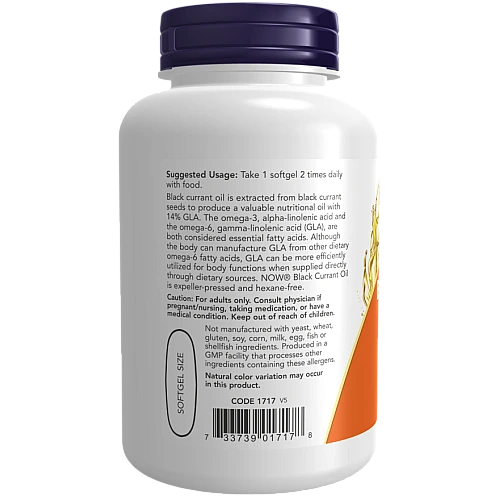 שמן דומדמניות שחורות 1000 מ"ג 100 כמוסות - מבית NOW FOODS