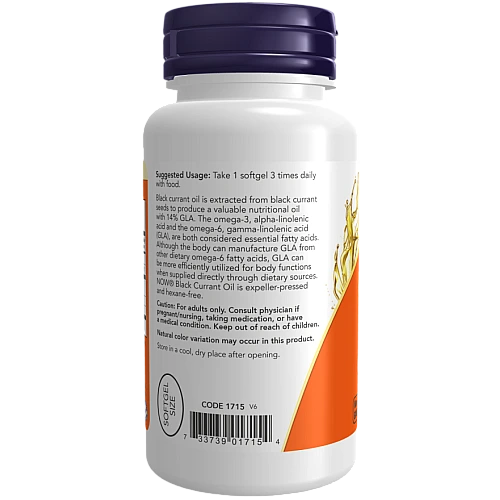 שמן דומדמניות שחורות 500 מ"ג 100 כמוסות - מבית NOW FOODS