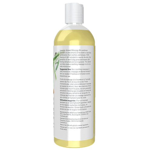 שמן עיסוי שקדים לבנדר 473 מ"ל - מבית NOW FOODS