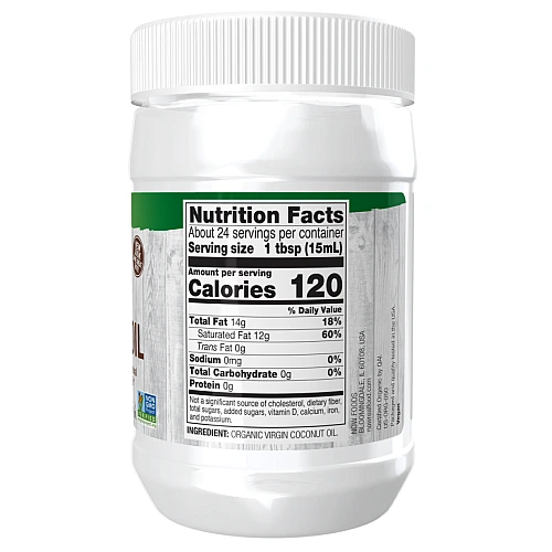 שמן קוקוס אורגני כבישה קרה 355 מ"ל - מבית NOW FOODS