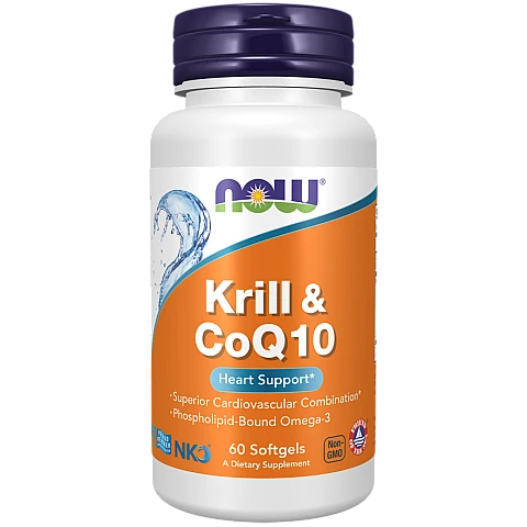 שמן קריל ו-CoQ10 קו-אנזים 60 כמוסות - מבית NOW FOODS שמן קריל ו-CoQ10 קו-אנזים 60 כמוסות - מבית NOW FOODS