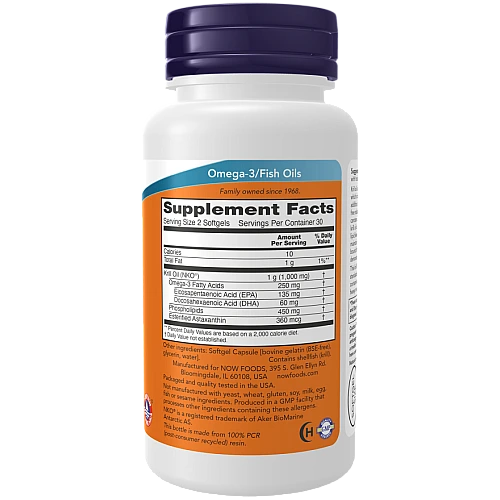 שמן קריל נפטון 500 מ"ג 60 כמוסות - מבית NOW FOODS