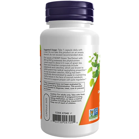 תה ירוק EGCg שורף שומן טבעי 400 מ"ג 90 כמוסות - מבית NOW FOODS