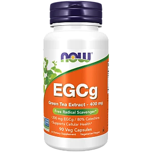 תה ירוק EGCg שורף שומן טבעי 400 מ"ג 90 כמוסות - מבית NOW FOODS