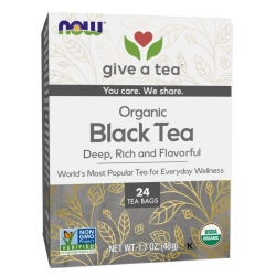 תה שחור אורגני 24 שקיקי תה - מבית NOW FOODS