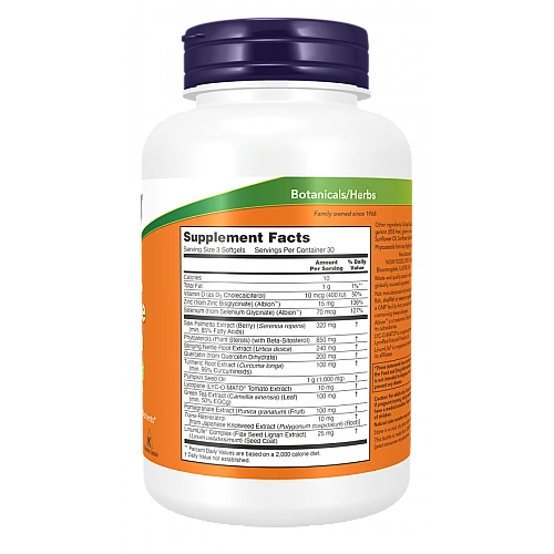 תוסף תזונה עם בחוזק קליני פרוסטטה לבריאות בלוטת הערמונית 90 כמוסות - מבית NOW FOODS