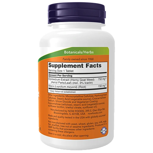 תמצית אפימדיום 750 מ"ג 90 טבליות - מבית NOW FOODS