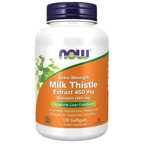 תמצית גדילן מצוי 450 מ״ג סילימרין 360 מ"ג - 120 כמוסות - מבית NOW FOODS