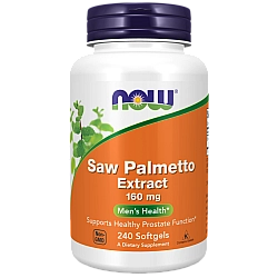  תמצית סו פלמטו דקל ננסי 160 מ"ג - 240 כמוסות מבית NOW FOODS