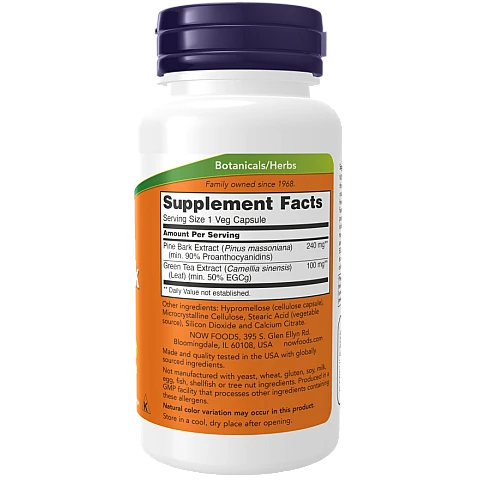 תמצית קליפת עץ אורן 240 מ"ג 90 כמוסות - מבית NOW FOODS תמצית קליפת עץ אורן 240 מ"ג 90 כמוסות - מבית NOW FOODS