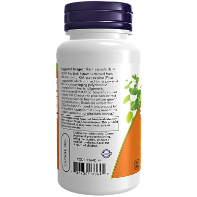 תמצית קליפת עץ אורן 240 מ"ג 90 כמוסות - מבית NOW FOODS