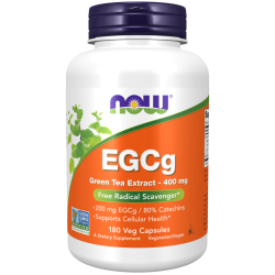 תמצית תה ירוק EGCG שורף שומן טבעי 400 מ"ג 180 כמוסות - מבית NOW FOODS