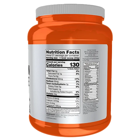 תרכיז אבקת חלבון מי גבינה ללא טעם 680 גרם - מבית NOW FOODS תרכיז אבקת חלבון מי גבינה ללא טעם 680 גרם - מבית NOW FOODS