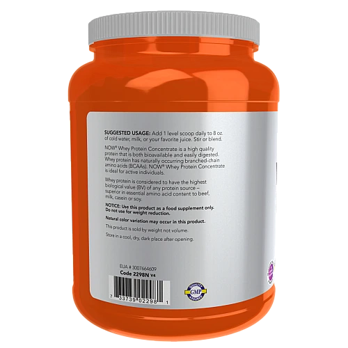 תרכיז אבקת חלבון מי גבינה ללא טעם 680 גרם - מבית NOW FOODS