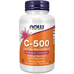 C-500 סידן אסקורבט 100 כמוסות - מבית NOW FOODS