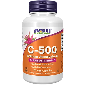 C-500 סידן אסקורבט 100 כמוסות - מבית NOW FOODS