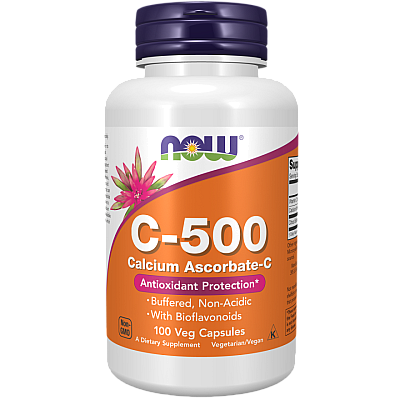 C-500 סידן אסקורבט 100 כמוסות - מבית NOW FOODS