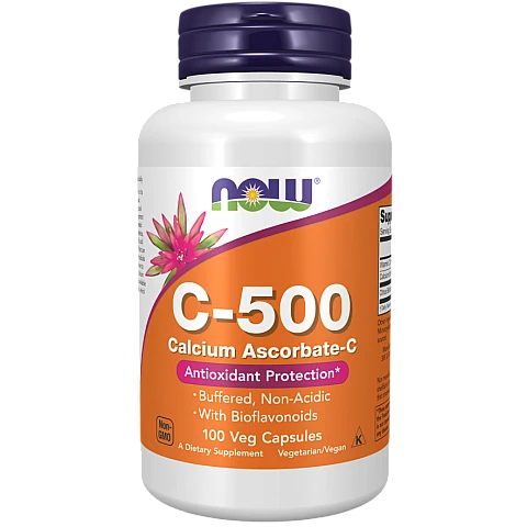 C-500 סידן אסקורבט 100 כמוסות - מבית NOW FOODS