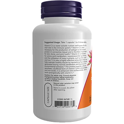 C-500 סידן אסקורבט-C - תכולה 250 כמוסות - מבית NOW FOODS