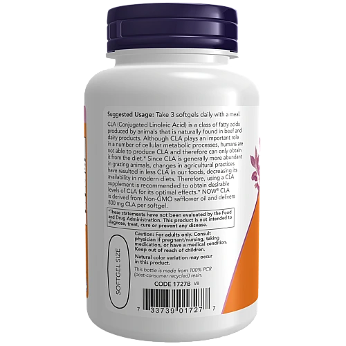 CLA כמות למנה 800 מ"ג 90 כמוסות - מבית NOW FOODS