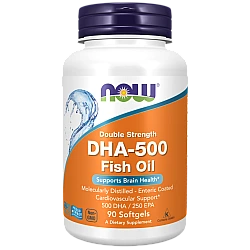 DHA-500 חזק כפול 90 כמוסות - מבית NOW FOODS