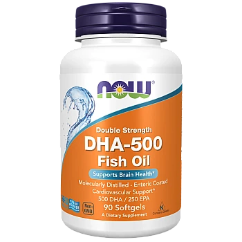 DHA-500 חזק כפול 90 כמוסות - מבית NOW FOODS