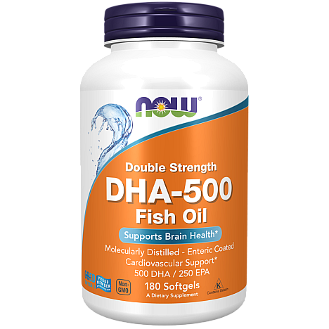 DHA-500 מכיל 180 כמוסות - מבית NOW FOODS