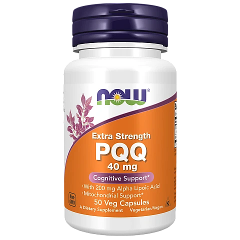 PQQ תוסף תזונה לבריאות המוח 40 מ"ג 50 כמוסות - מבית NOW FOODS PQQ תוסף תזונה לבריאות המוח 40 מ"ג 50 כמוסות - מבית NOW FOODS