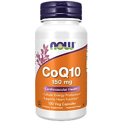 Q10 קו-אנזים 150 מ"ג 100 כמוסות - מבית NOW FOODS