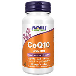 Q10 קו-אנזים 200 מ"ג 60 כמוסות - מבית NOW FOODS