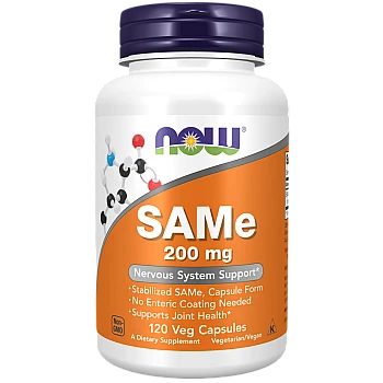 SAMe (ס-אדנוזיל-ל-מתיונין) 200 מ"ג 120 כמוסות - מבית NOW FOODS