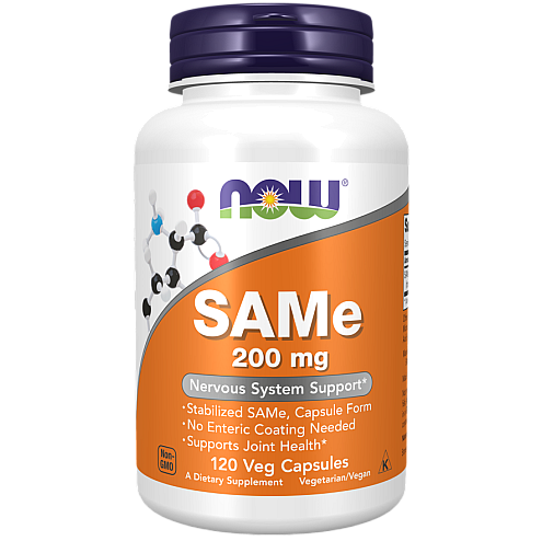 SAMe (ס-אדנוזיל-ל-מתיונין) 200 מ"ג 120 כמוסות - מבית NOW FOODS