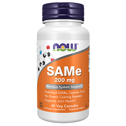 SAMe (ס-אדנוזיל-ל-מתיונין) 200 מ"ג 60 כמוסות - מבית NOW FOODS
