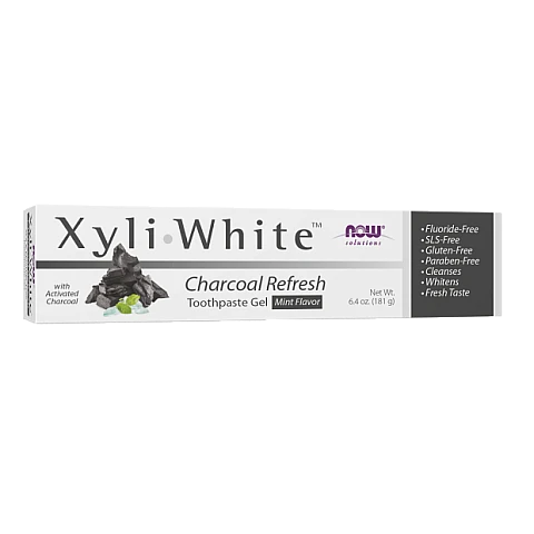 XyliWhite משחת שיניים ג'ל פחם מרענן מנטה 181 גרם - מבית NOW FOODS XyliWhite משחת שיניים ג'ל פחם מרענן מנטה 181 גרם - מבית NOW FOODS