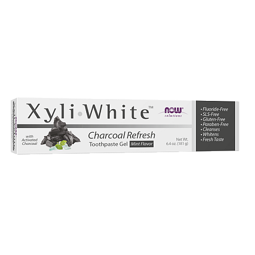 XyliWhite משחת שיניים ג'ל פחם מרענן מנטה 181 גרם - מבית NOW FOODS
