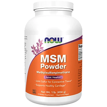 אבקת MSM מתיל סולפוניל מתאן 454 גרם - מבית NOW FOODS