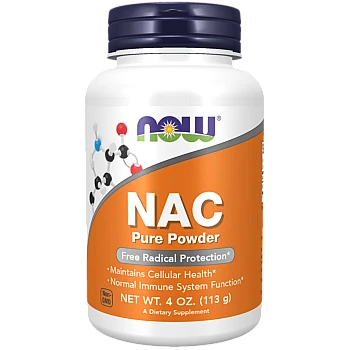 אבקת NAC טהורה N-אצטיל ציסטאין 113 גרם - מבית NOW FOODS