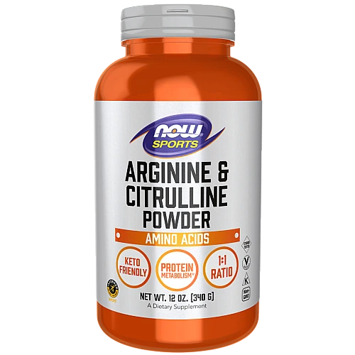 אבקת ארגינין וציטרולין 340 גרם - מבית NOW FOODS