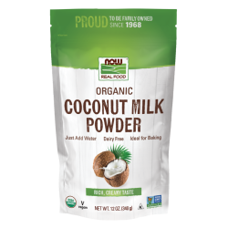 אבקת חלב קוקוס אורגני ללא שומן 340 גרם - מבית NOW FOODS