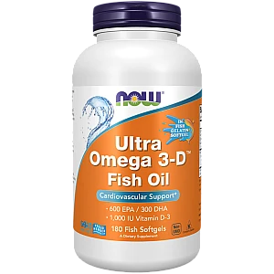 אולטרה אומגה D-3 תכולה 180 כמוסות - מבית NOW FOODS