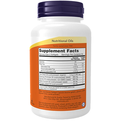 אומגה 3-6-9 מינון 1,000 מ"ג 100 כמוסות - מבית NOW FOODS