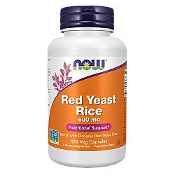 אורז שמרים אדום 600 מ"ג 120 כמוסות - מבית NOW FOODS