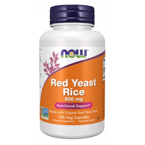 אורז שמרים אדום 600 מ"ג 120 כמוסות - מבית NOW FOODS