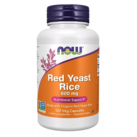 אורז שמרים אדום 600 מ"ג 120 כמוסות - מבית NOW FOODS אורז שמרים אדום 600 מ"ג 120 כמוסות - מבית NOW FOODS