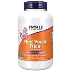 אורז שמרים אדום 600 מ"ג 240 כמוסות - מבית NOW FOODS