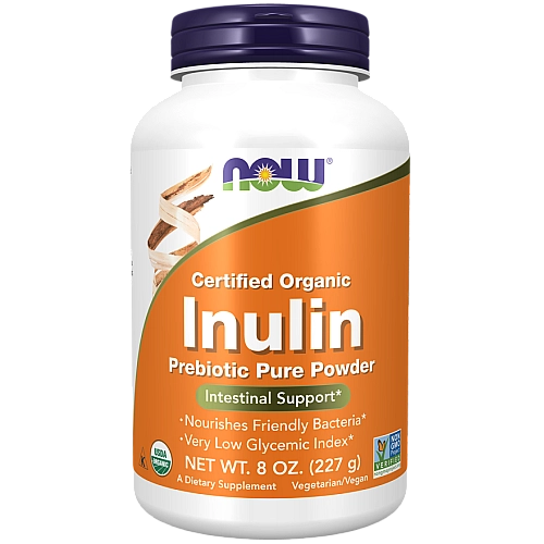אינולין אורגני אבקת פרה-ביוטיקה 227 גרם - מבית NOW FOODS