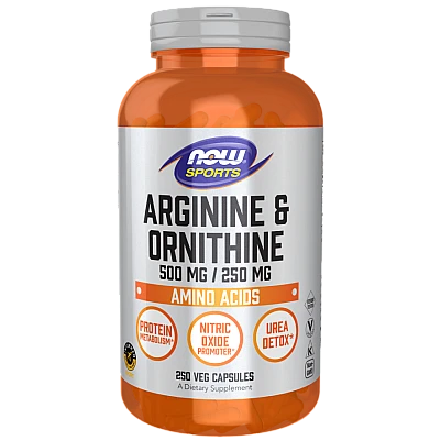 ארגינין ואורניתין 250 כמוסות - מבית NOW FOODS