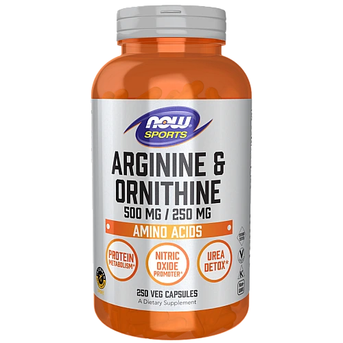 ארגינין ואורניתין 250 כמוסות - מבית NOW FOODS