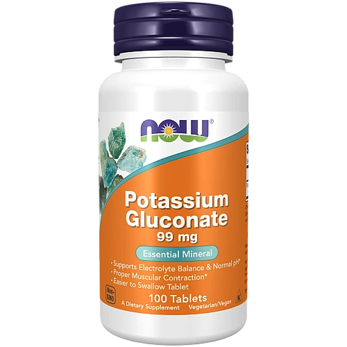 אשלגן גלוקונאט 99 מ"ג  100 טבליות - מבית NOW FOODS